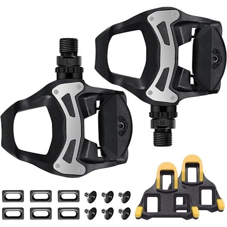Cykelpedaler för landsvägscyklar, pedalklossar för SPD-klickpedaler, justerbar bred plattform, vattentäta och dammtäta cykelpedaler för 105 SM-SH-