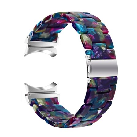 Samsung Galaxy Watch 5 / 5 Pro klockarmband i resinstil - Lila / Grön