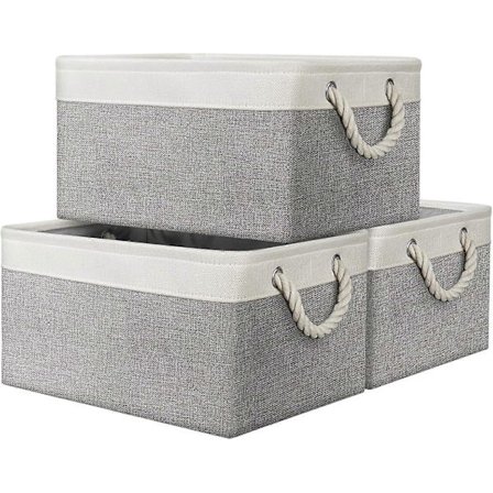 Oppbevaringsbokser i stoff, sammenleggbare oppbevaringskurver med håndtak, tykk vaskbar oppbevaringsbeholder for klær, leker, soverom Estilo 2