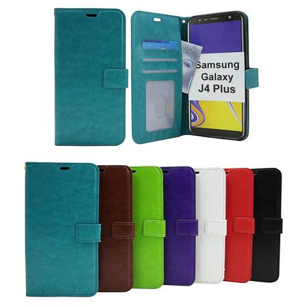 Crazy Horse Wallet Samsung Galaxy J4 Plus (j415fn/ds) Grön