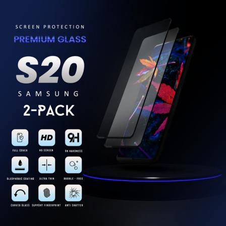 2-pack Samsung Galaxy S20 Skärmskydd 0,20mm- 9h Härdat Glas - 3d
