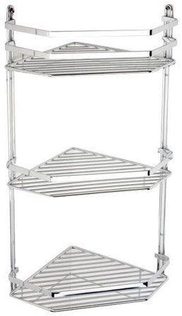 Arrow 11040 Hörnhylla krom, 3 plan, Badrum