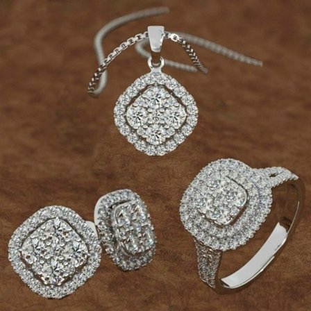 3 ST Set Halsband SILVER 6
