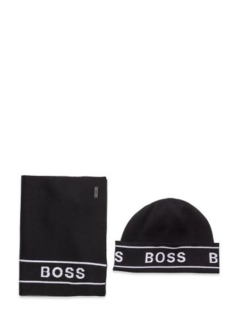 Ulfino_Set_Hc Accessories Scarves Beanies Svart BOSS
