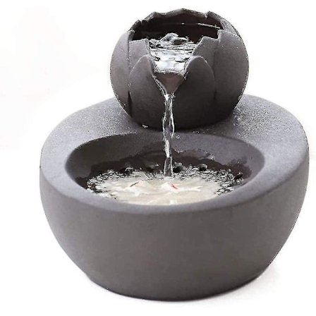 Keramisk kattefontene - Automatisk sirkulasjonsfilter for vannhelse og hygiene i bunnen med sm