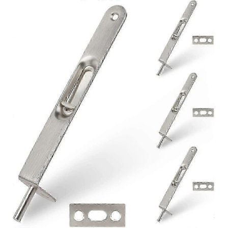 4-pack infälld regel 6 tum, kraftig för dubbeldörr, massiv fransk dörrlås