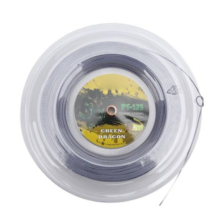 Tennisstreng 200 m sportsracketstreng 1,25 mm polyesterrackettråd stiv type for trening Grå