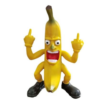 18 cm Morsom Bananfigur i Resin for Dekorasjon (Langefingeren)