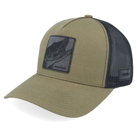 Skillfish - Brun trucker Keps - Grisjävel Coffee/Black A-frame Trucker @ Hatstore