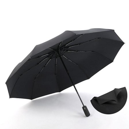 Windproof Double Layer Umbrella, Compact Travel Folding Umbrella, Automatic Open & Close Portable Wind & Rain Resistant Umbrella with 10 Ribs