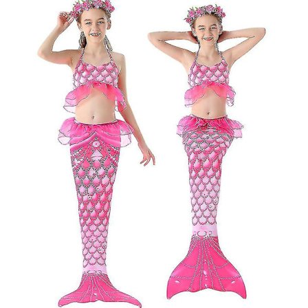 3 stk. Pige Badedragter Havfrue Til Svømning Havfrue Kostume Bikini Sæt