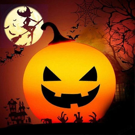 2025 Halloween Pumpa Nattlampa Uppladdningsbar LED Nattlampa Portabel Lampa Kran Kontroll Lampa