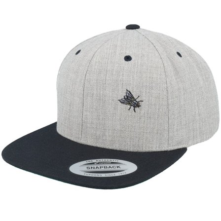 Iconic - Grey - snapback - Cap - The Fly Heather Grey/Black Snapback - Hatstore
