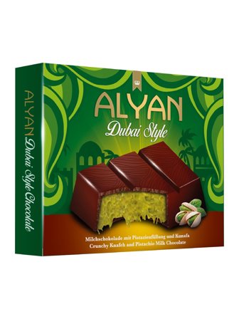 ALYANMilk chocolate with pistachio filling and knafeh 0.1kg