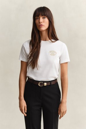 GANT Damen Rope Graphic T-Shirt (XS) Weiß