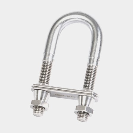 Slotbeugel / boegoog met afdekplaat, klasse 3, BEMA RLB-3, roestvrij staal AISI 316, M12, Ø13 mm