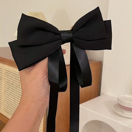 1st Fashion Huge Bow Hair Clip Long Streamer Duck Billed Clip W