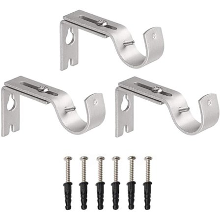 Justerbart Väggfäste för Gardinstång 3 st Gardinstångsfästen