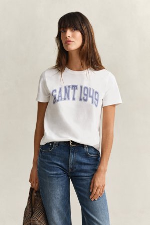 GANT Damen Graphic T-Shirt (M) Weiß