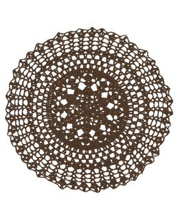 Dækkeserviet Britta hæklet ensfarvet Nougat