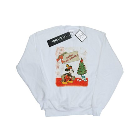 Disney Dam/Kvinnor Musse Pigg Vintage Jul Sweatshirt