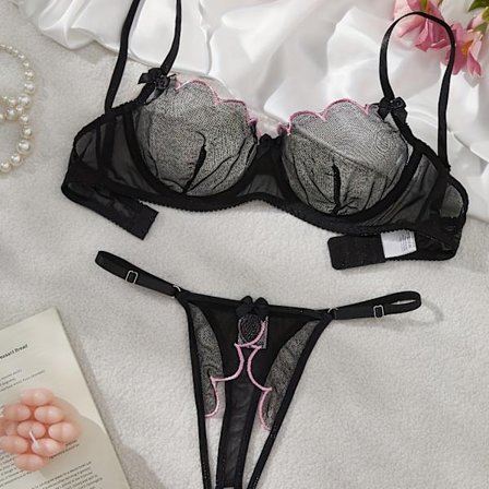 Svart Sexy Hverdags-BH for Kvinner