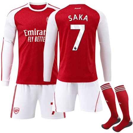 2025-2026 Arsenal Hjemme Langermet Fotballdrakt Nr.7 Saka_yu