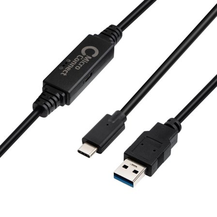 MicroConnect USB type C-kabel - 24 pin USB-C til USB-type A - 5 m
