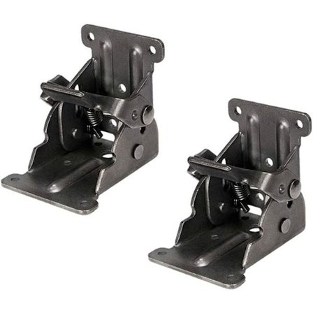2 stk. 90 graders svarte selvlåste hengslede bordbeinstøtter for kaffebordbein, kaffebordbein, piknikbord, etc.