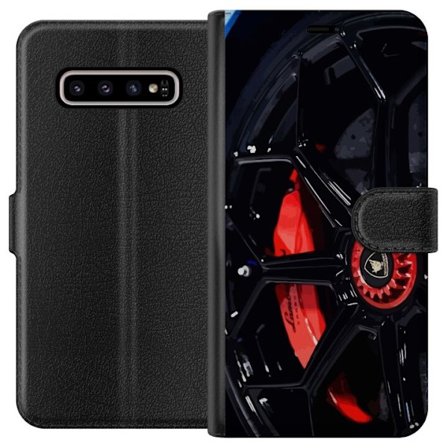 Kompatibelt Plånboksfodral till Samsung Samsung Galaxy S10+ Lamborghini