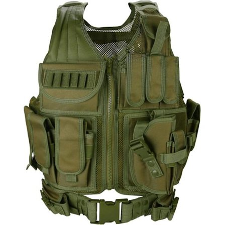 Militær Mesh Taktisk Vest, Kamuflasjevest med Belte for Airsoft Mi