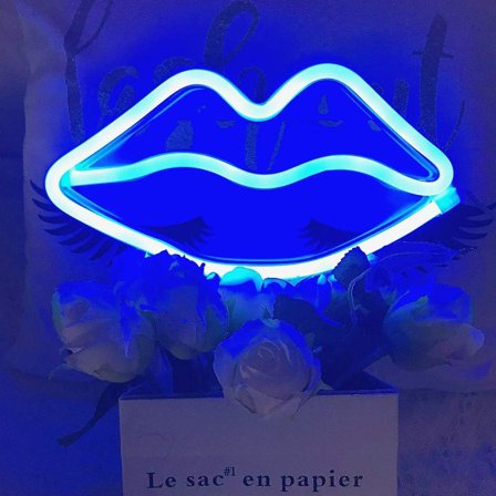 IC LED Neon Letter Lips (blå)