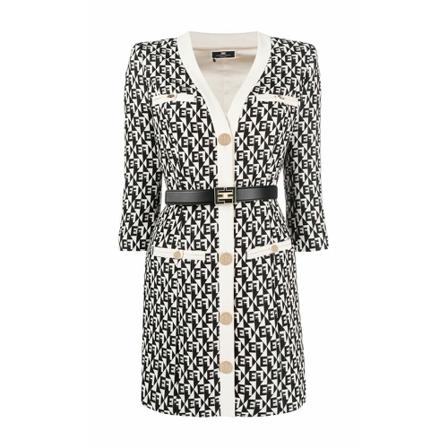 Elisabetta Franchi, Mini Dress Zwart, Dames, Maat:L