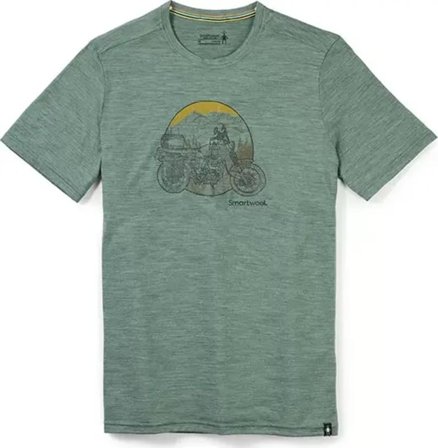 Smartwool Men's Merino Sport 150 Overland Trek SS Graphic Tee Slim Fit Men short-sleeved sweaters Grey S