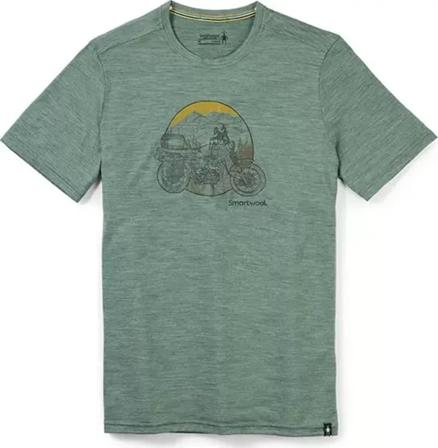 Smartwool Men's Merino Sport 150 Overland Trek SS Graphic Tee Slim Fit Men short-sleeved sweaters Grey M