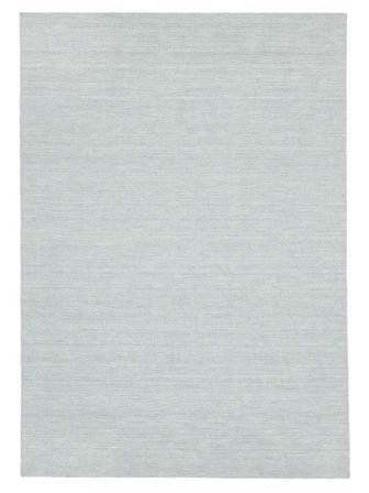 Monocromatico Piccolo Handloom Flat Tappeto - Blu Polvere 140X200 Lana, In Stile Moderno