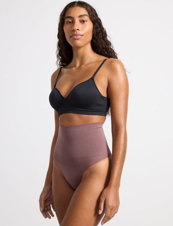 Lindex Girdle Shaping Thong High Sea - Brown - L