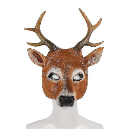 Hjortemaske Jule Reindeer Elk Hjortemaske Til Halloween Julekostume Dyremaske
