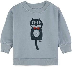 Kids - Bobo Choses Light blue Cat O'clock Sweatshirt 12-18 Months - Jumpers and knitwear - 12-18 months - Blue