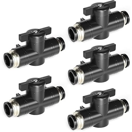5 stk 6mm Od pneumatisk kuleventil, trykkontrollventilkoblinger (buc6-kontakter)