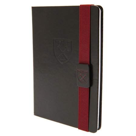 West Ham United FC Premium Banded Faux Leather Notebook One Siz