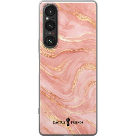 Yhteensopiva Puhelinkuori Sony Sony Xperia 1 VI Cactus and Friends – RoseGoldFlow