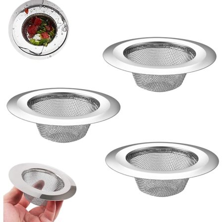 Tiskialtaan siivilä 3 kpl 11,3 cm viemärisiivilä ruostumaton teräs viemäritulppa siivilä tiskialtaaseen ruostumaton teräs suihkuviemärisuodatin estää