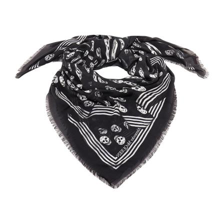 Alexander McQueen, Scarf 7064784418Q Zwart, Heren, Maat:ONE Size,print