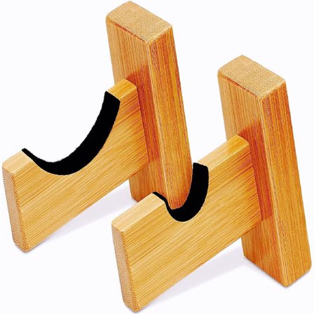 Baseball Bat Display Veggmonter, Softball Bat Rack for Horisontal Display, Massivt Tre med Myk Filt og Skjulte Skruer