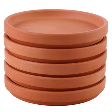5 st Keramik Växt Blomkruka Fat Planteringskruka Hållare Trädgårdsplanteringsbrickor