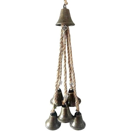 Hekse Klokke Metal Vindspil Vindklokker Hængende Ornamenter, Beskyttelsesklokke Til Veranda, Hjem