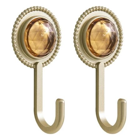 Hemma Kreative Vægkroge, Selvklæbende Kroge, Sømløse Kroge til Køkken, Soveværelse, Badeværelse Orange Translucency 2 Pakke