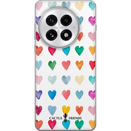 Kompatibel Mobilcover til OnePlus OnePlus 13 Cactus and Friends - Watercolor Love Grid