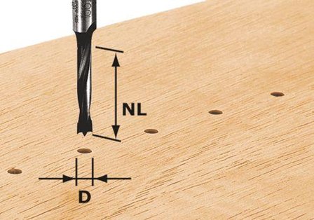 Festool HW S8 D5/30 Z Tappfräs 8mm spindel, Maskintillbehör & förbrukning